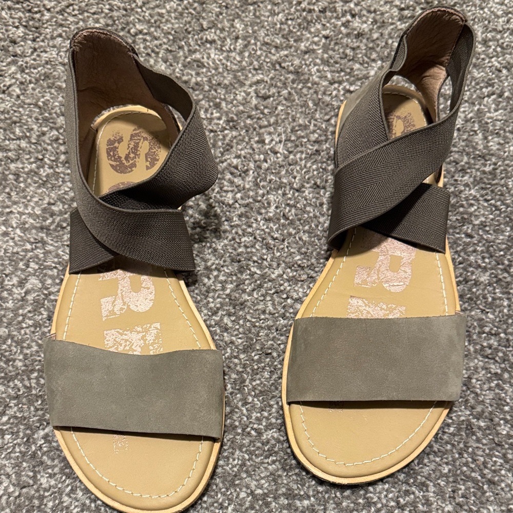 Stylish Green- Gray Sandals for Women